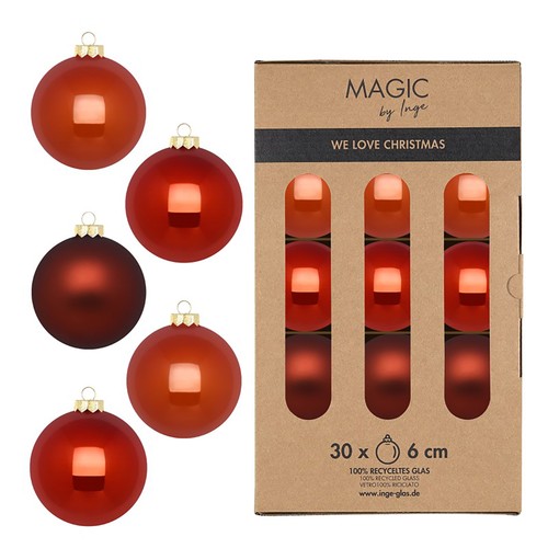 Palline natale vetro 6cm - natale,