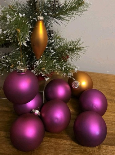 Palline vetro rame viola - palline,
