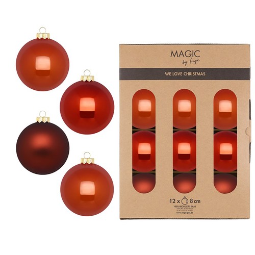 Palline natale 8cm - 8cm, vetro