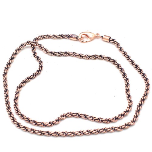 Collana catena rame con - in,