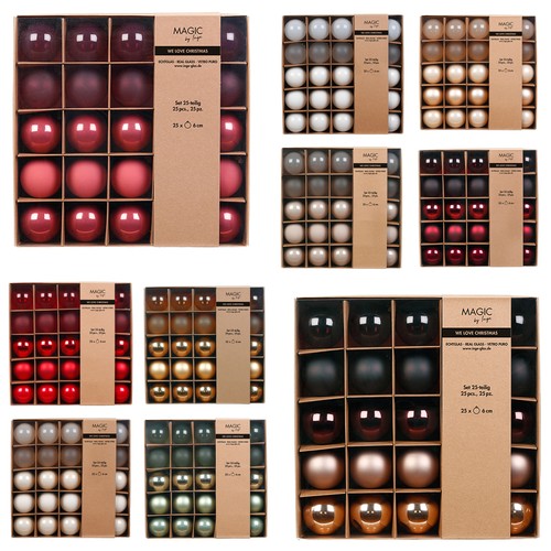 Set palline natale vetro - 25, di