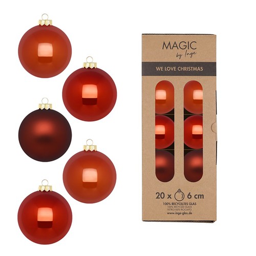 Palline natale 6cm vetro - palline,