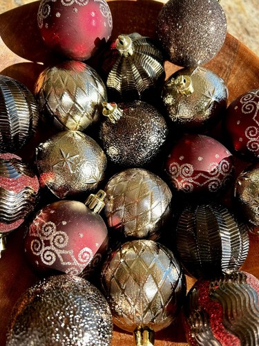Log palline di natale - log,